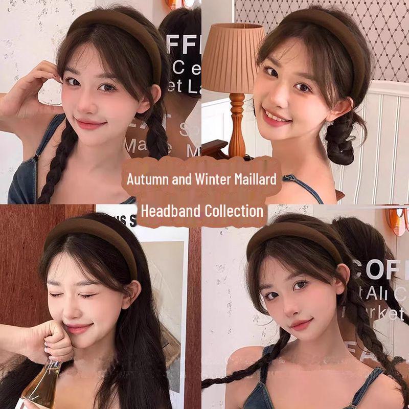 Jesienno-zimowa damska antypoślizgowa szeroka opaska do włosów: Uniwersalny akcesorium do mycia twarzy i stylizacji włosów
