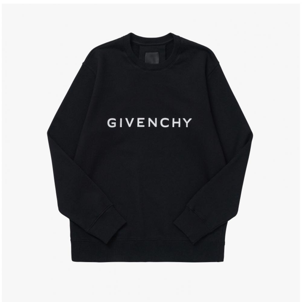 Givenchy Bmj0ha3yac 001 Archetype Logo Print Slim Fit Men S SweatShirt
