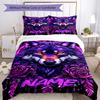 3pcs Custom Name Wolf Bedding Set Duvet Cover Closure Includes 1 Duvet Cover & 2 Pillowcases, Soft and Comfortable for All Seasons.