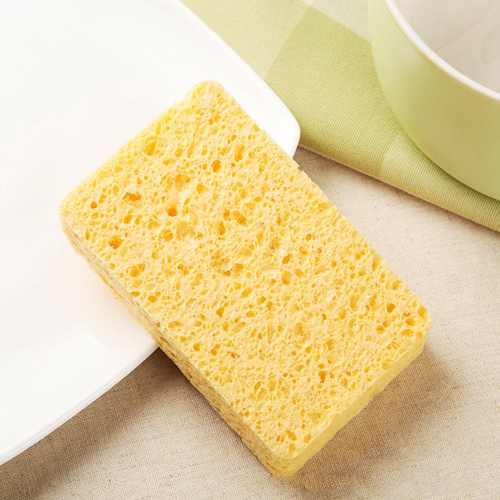 3Pcs Kitchen Dish Bowl Washing Sponge Cloth Tableware Cleaning Tools Accessory Yellow