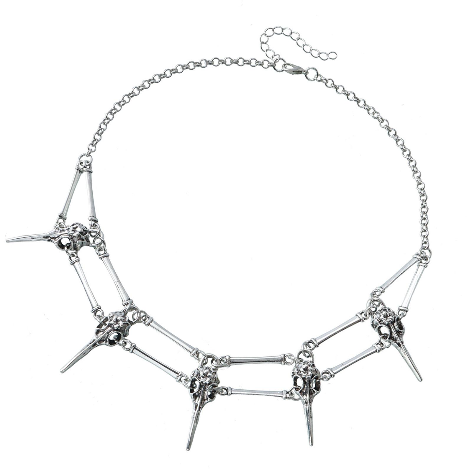 

Сплав Готический Череп Птицы Ожерелье Изысканная Подвеска Ожерелье Текстура Сплава для Индивидуалистического и Художественного Выражения