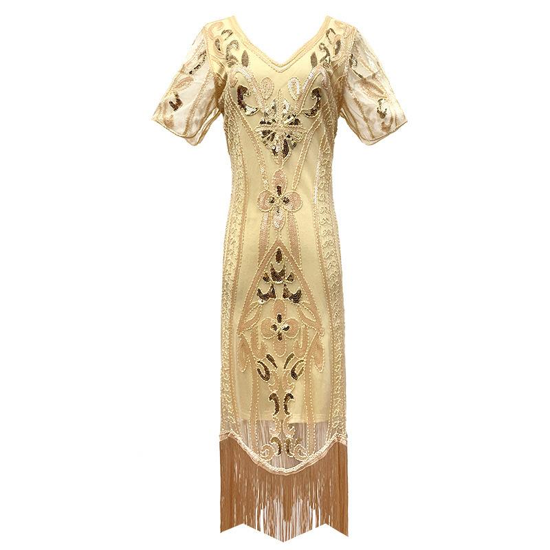 

Sequined Tassel Dress Vintage Party Dress Dress Performance Dress The Great Gatsby 3XL