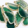 60*40mm Druzy Agate Pendant Handmade Polished Crystal Slice Irregular Agate Geode  Gift Giving