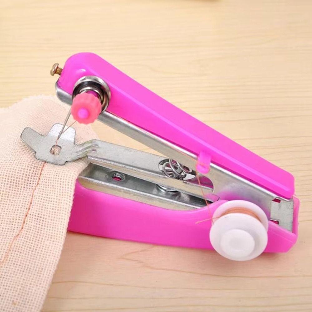 Household Handheld Sewing Machine Outdoor Pocket Portable Sewing Machine Travel Manual Sewing Machine for Outdoor Activities
