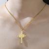  Star of David Cross Necklaces Stainless Steel Vintage Six-pointed Star Pendant Chain Women Men Protection Amulet Jewelry