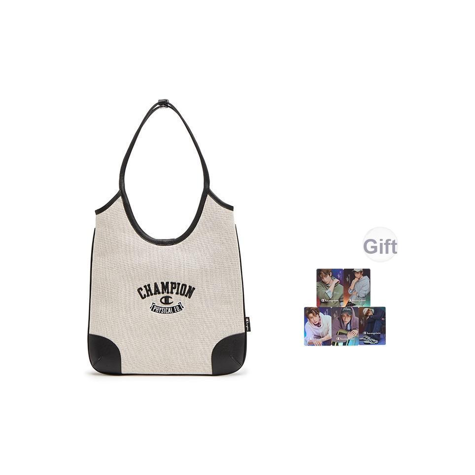 

Champion Physical Campus SS25 Versatile Simple Color Block Casual Sports Fashion Fabric And Synthetic Leather Tote Bag Unisex Tote Bag U5CACPU26 Medium Blue Denim