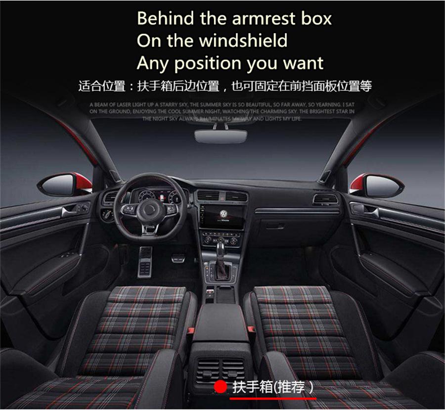 Car Ceiling Red LED Atmosphere Projector Galaxy Star Light Set Armrest Box Mount