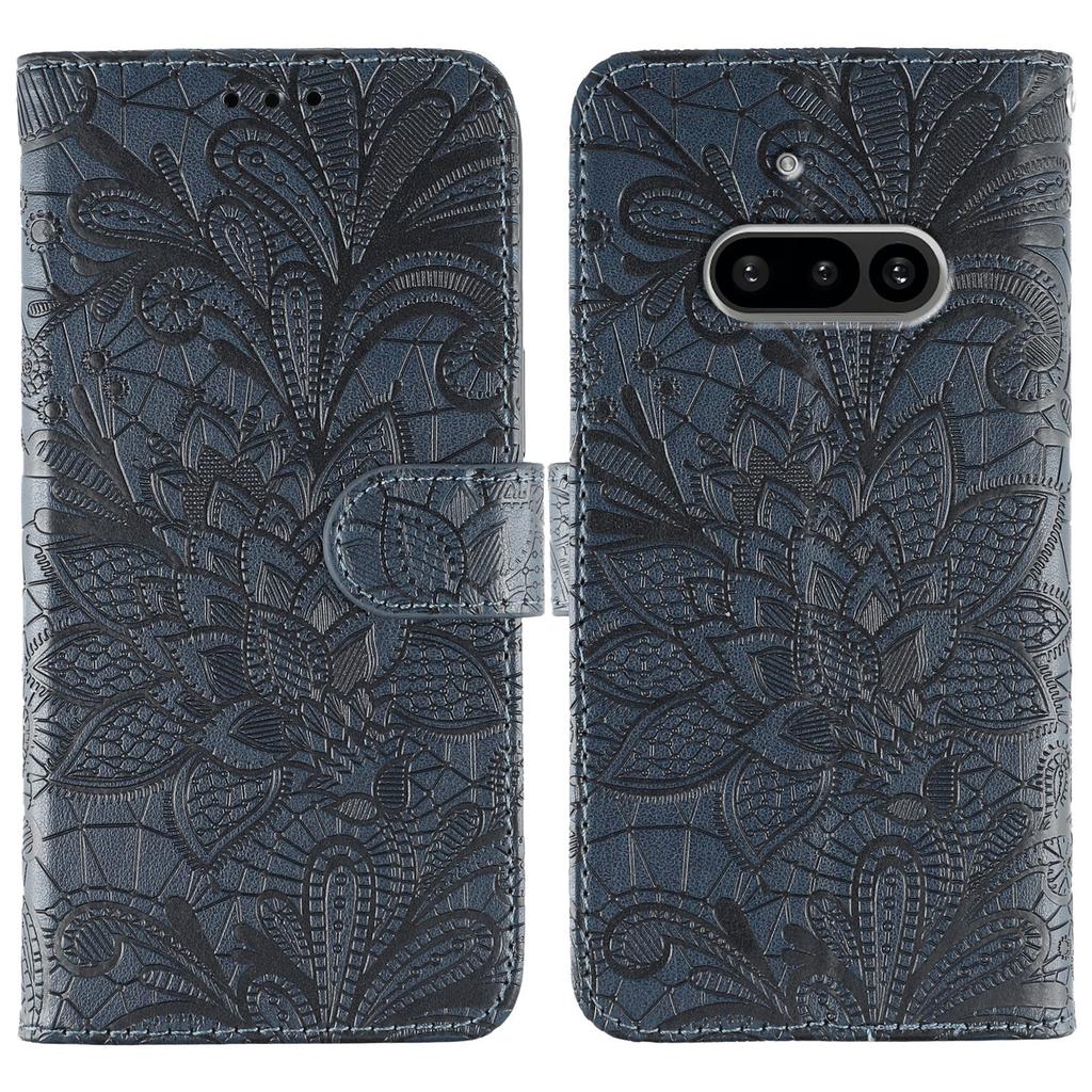 For Nothing Phone (3a) Case Lace Flowers PU Leather Flip Wallet Phone Cover
