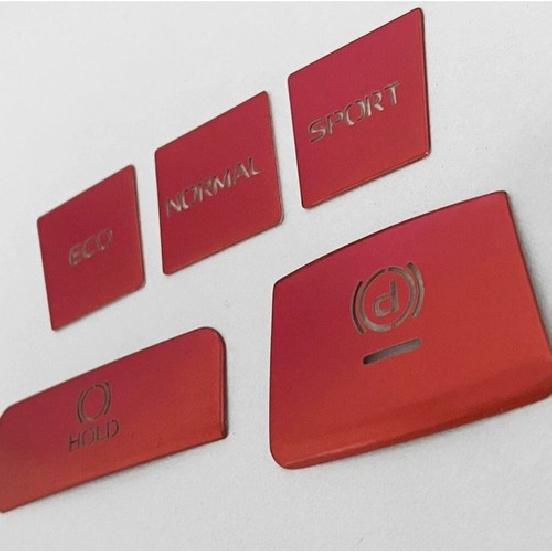 5pcs Fits For Toyota Camry 2018- Red Gear P Gear Brake Hold Frame Cover Trim