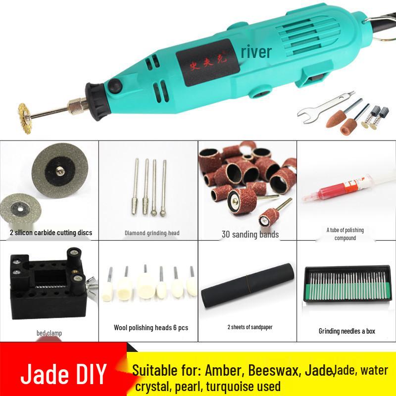 Copper Electric Grinder Pen for Wood, Jade, and Root Carving – Miniature Electric Drill and Grinding Tool