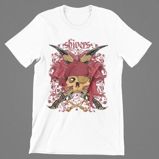 Pirate Unisex t-shirt Rock Punk Biker Skull Sword XXXL