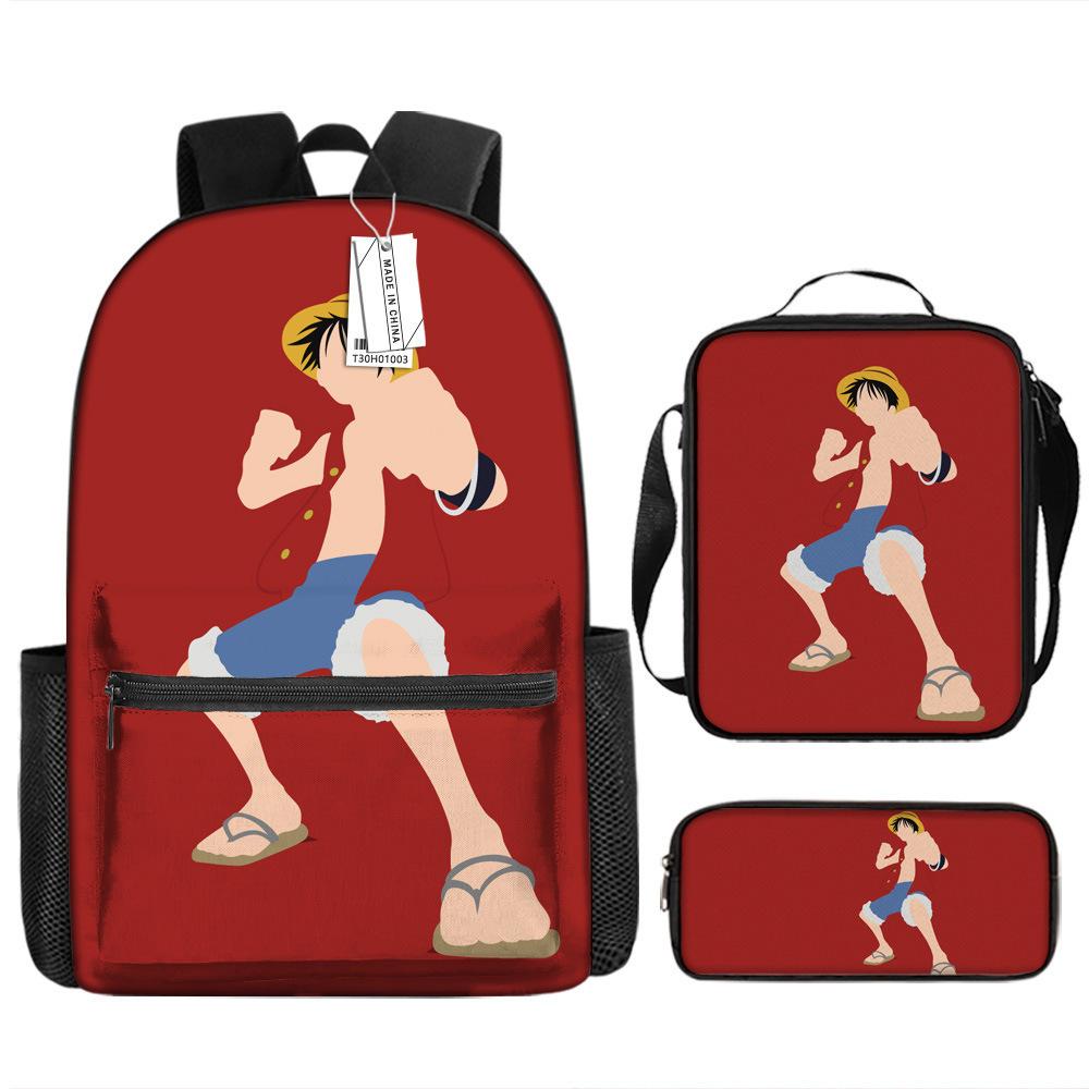Popular Animation Backpack Student Schoolbag Boys Messenger Bag Girls Pencil Case