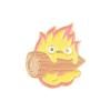Flame Charming Cartoon Log Shaped Brooch Vibrant Enamel Pin For Unique Style Decoration