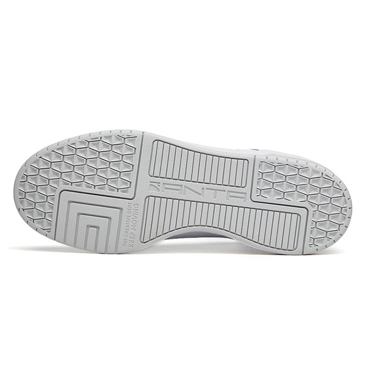 new Anta Anti Slip And Wear Resistant Lightweight Low Top Skateboard Shoes Gray White