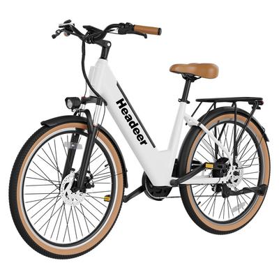 HEADEER BD26195 Bicicleta Eléctrica Urbana para Adultos Motor de 350W Batería de 48V11.5AH Ruedas de 26 Pulgadas Bicicleta Eléctrica para Desplazamientos Urbanos para Adultos Viajes Diarios