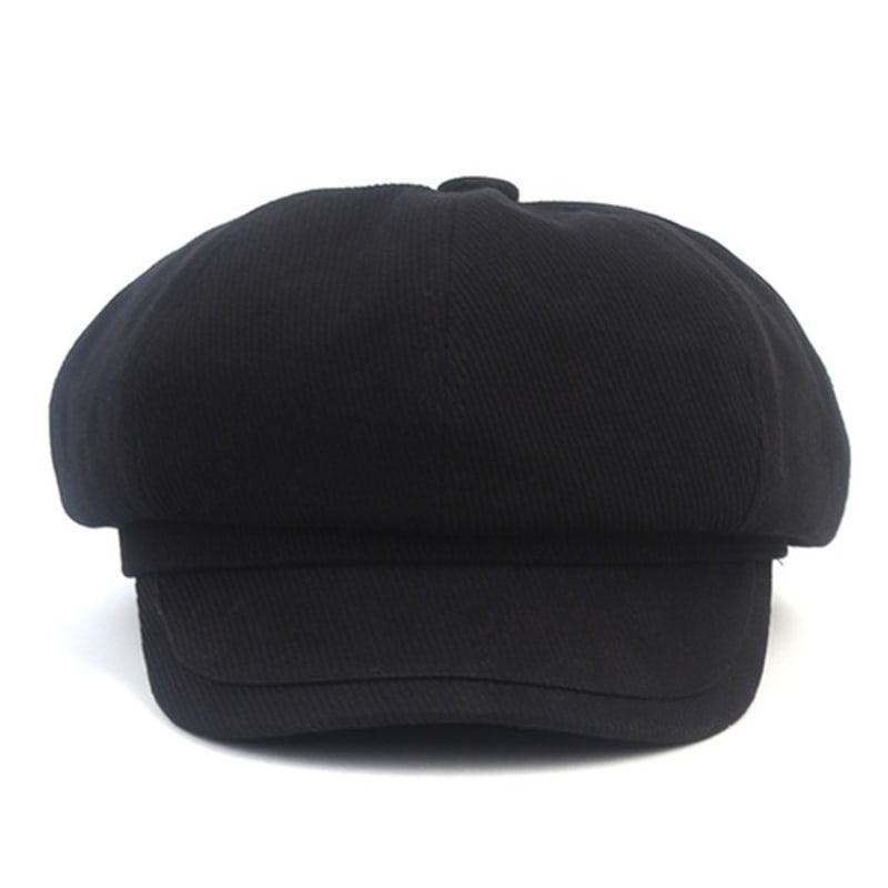 Universal chemistry Bold Brim Black Newsboy Cap