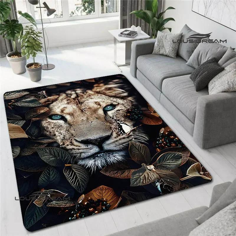 3D Lion Printed Carpet non-slip Carpet kitchen mats for floor decoracion anime rug Fashion yoga mat bedroom decor birthday gift