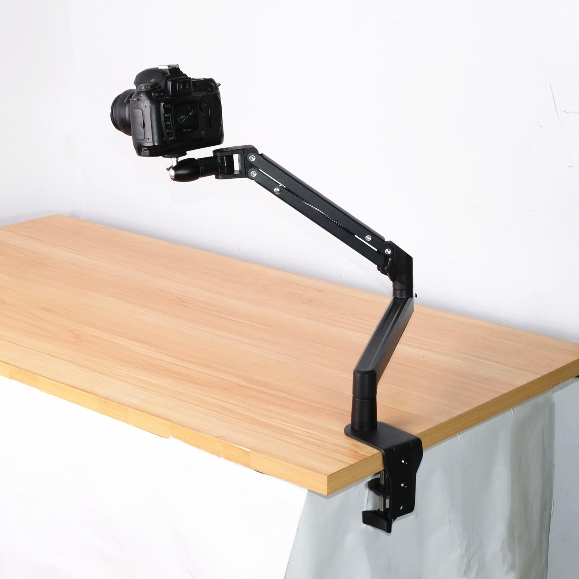 Heavy Duty DSLR Desktop Boom Arm Stand for Live Broadcast & Recording чёрный