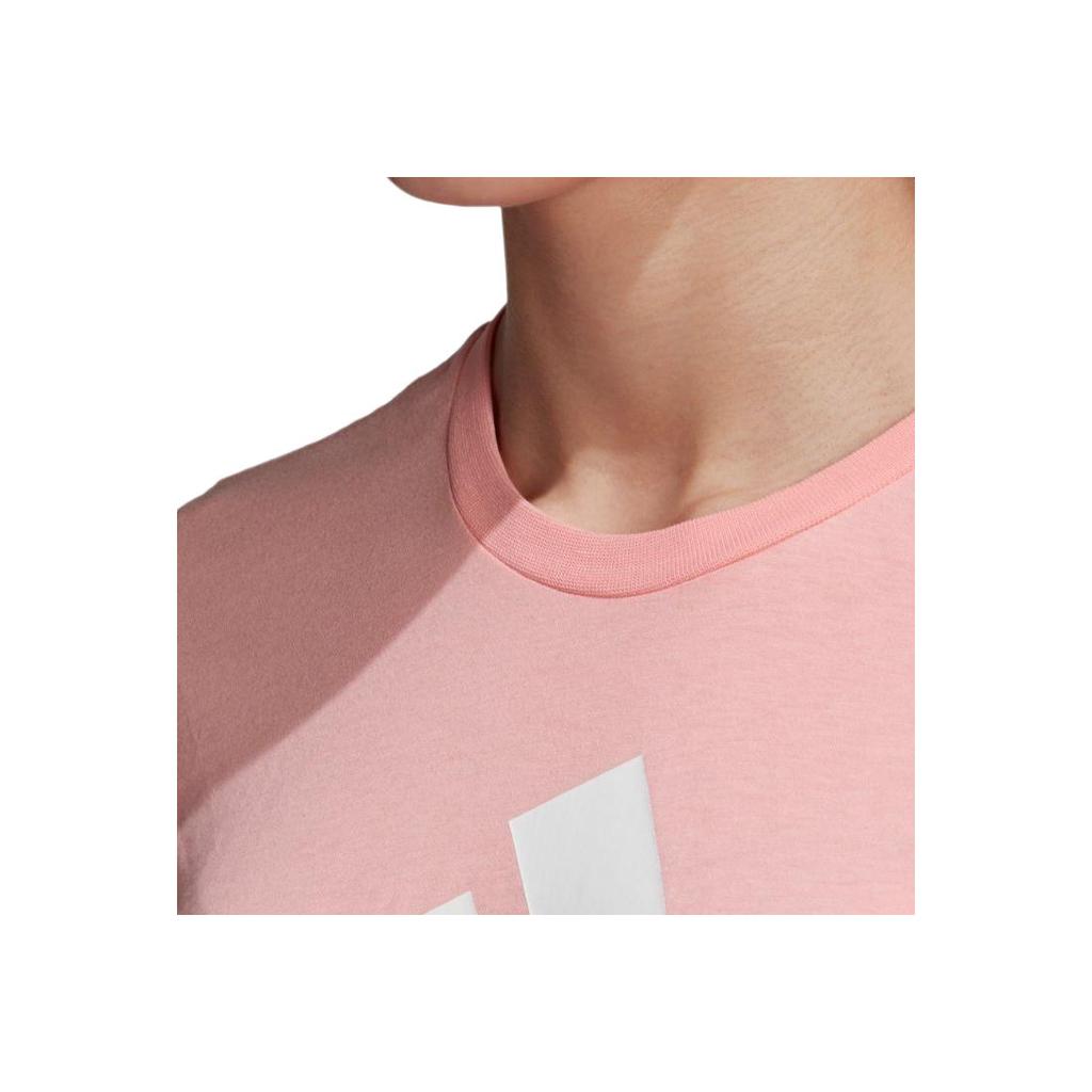 Adidas Must Have Sport Letter Round Neck Pullover Comfortable Short Sleeve T-Shirt Women T-Shirts Honor-Pink FQ3239