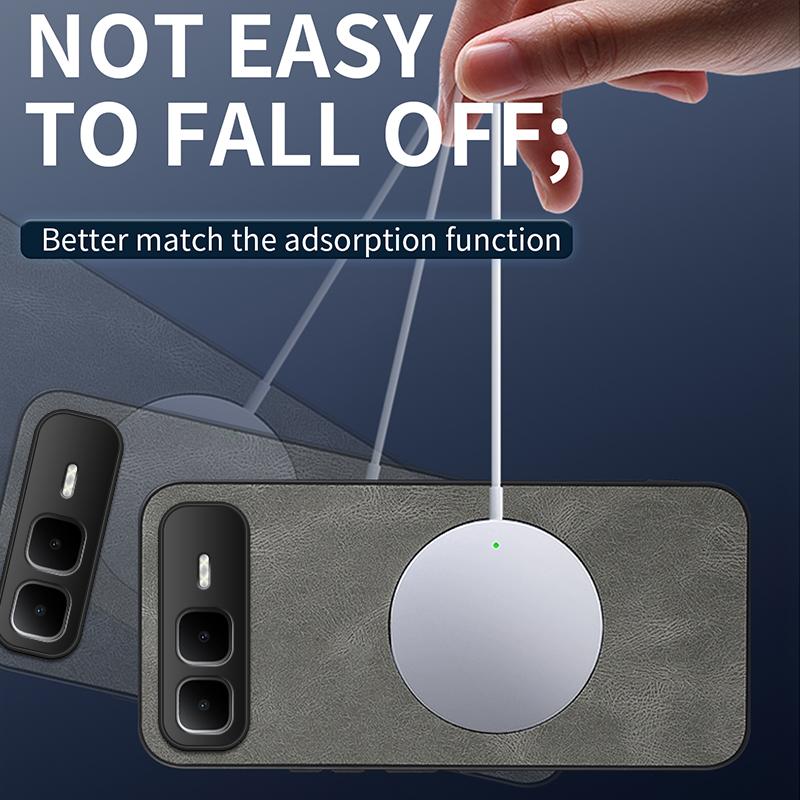 For Infinix Smart 10 Plus/Infinix Smart 10 Case Simple Stylish Magnetic Suction Luxury PU Leather Skin-friendly Anti-drop Cover