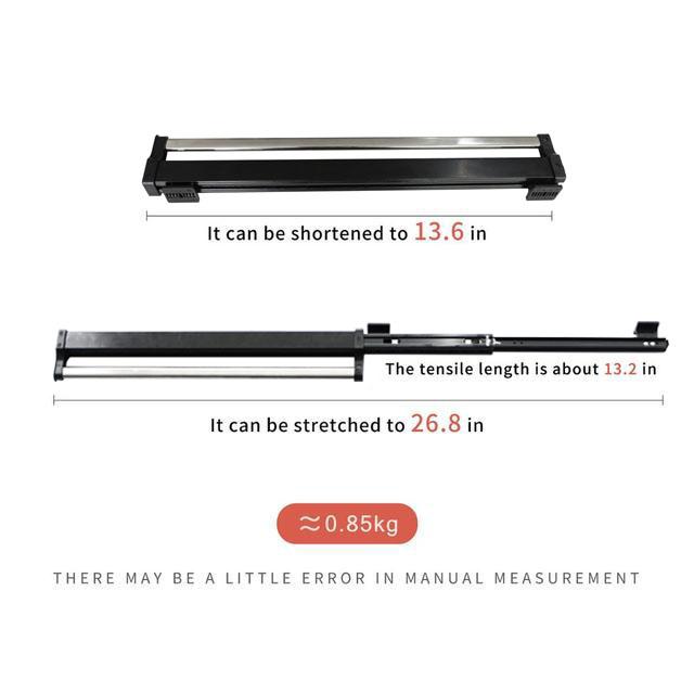 Heavy Duty Pull-Out Closet Valet Rod Adjustable Wardrobe Clothing Rail Top Mount Wardrobe Hanger Rack Bar Ball Bearing Slide