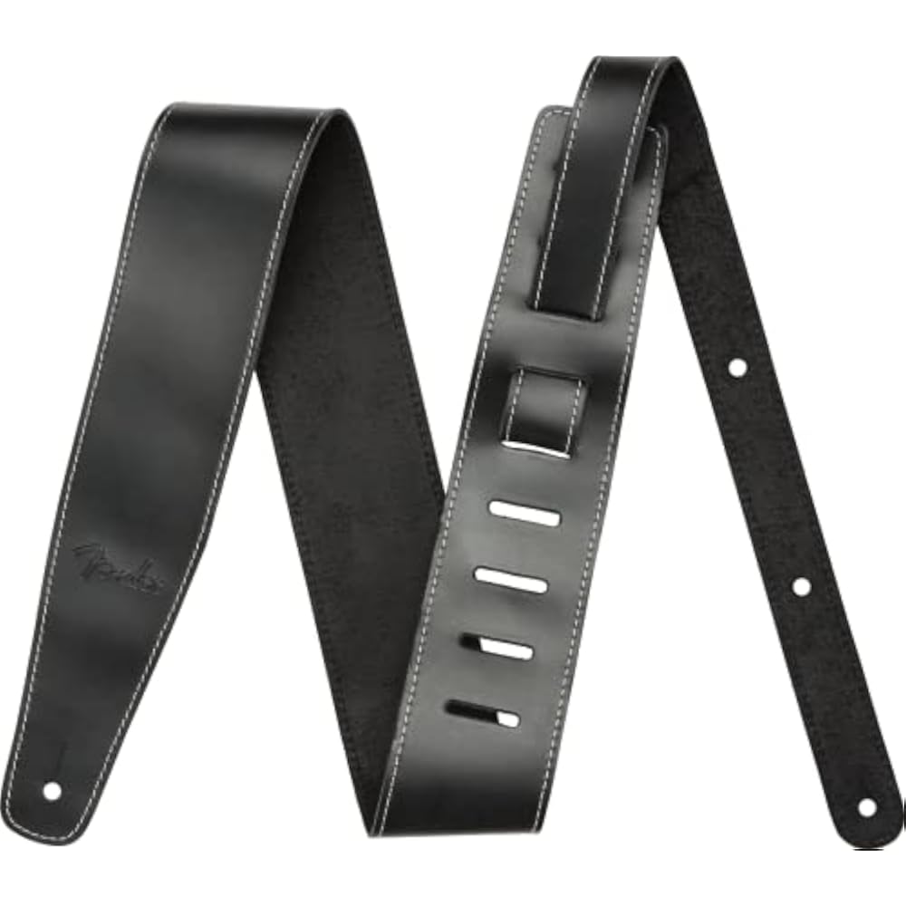 [Fender] Strap Broken-In Leather Strap, Black 2.5