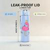 1PC Pink Crown Flamingo Cartoon 750ml Color Plastic Sports Water Bottle Leakproof Flip Straw Lid Suitable for Sports Office Home Use