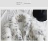 2024 Women's Plus Size Faux Leather Jacket with Fox Fur Trim and Long Sleeves
