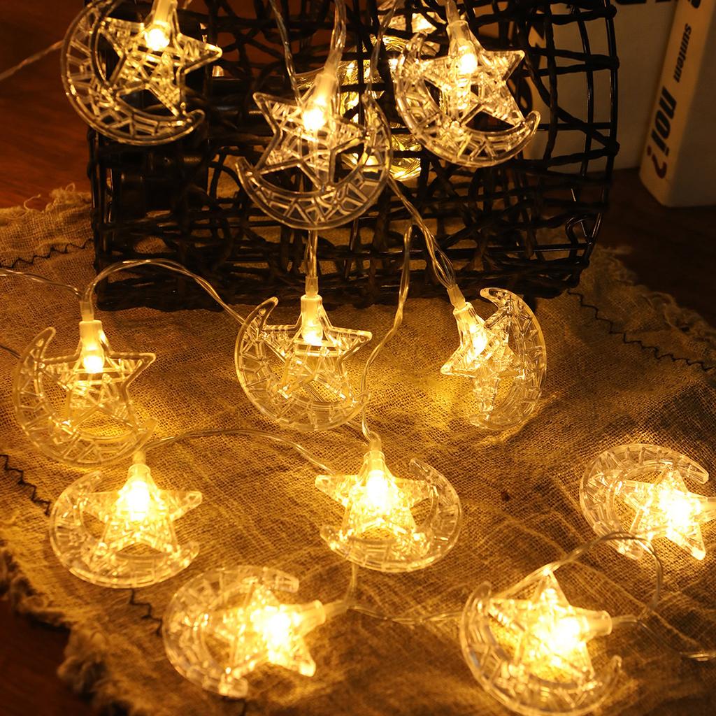 Buy 1.5M Ramadan LED Star Moon Fairy String Lights Eid Muslim Islam ...