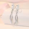 KOFSAC 925 Silver Mermaid Earrings Long Fishtail Shiny Women Jewelry Fashion Female Earrings