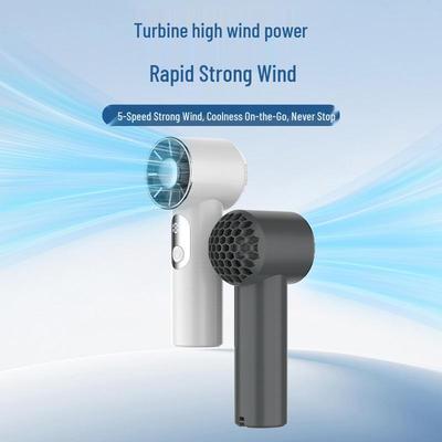 Rechargeable High-Speed Portable USB Handheld Fan with Long Battery and Digital Display for Outdoor Use