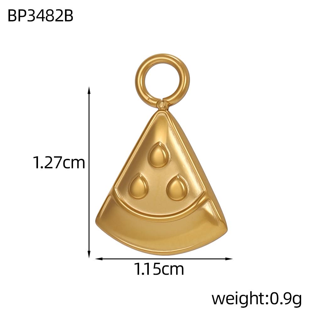 CARLIDANA Fruit Gold Plated Pineapple Avocado Strawberry Grape Pendant Stainless Steel Charms Accessories DIY Jewelry for Women