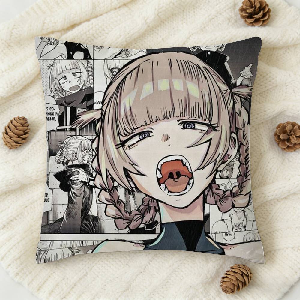 Anime Call of The Night Doublesided Printed Square Decorative Cushion Cover for Sofa Living Room Home Decor