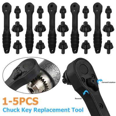2-in-1 Drill Chuck Key Wrench Chuck Key Drill Press with 3 Heads Double Head Chuck Drill Key Wrench for Power Tools