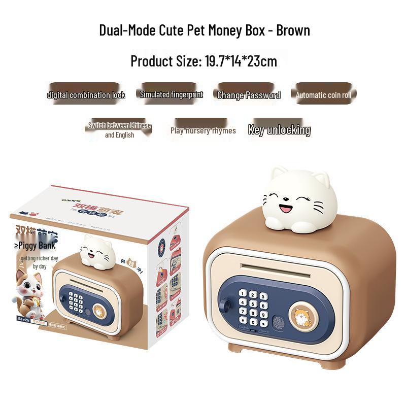 Kids' Musical Safe Piggy Bank: Large Capacity Password Savings Box and Toy