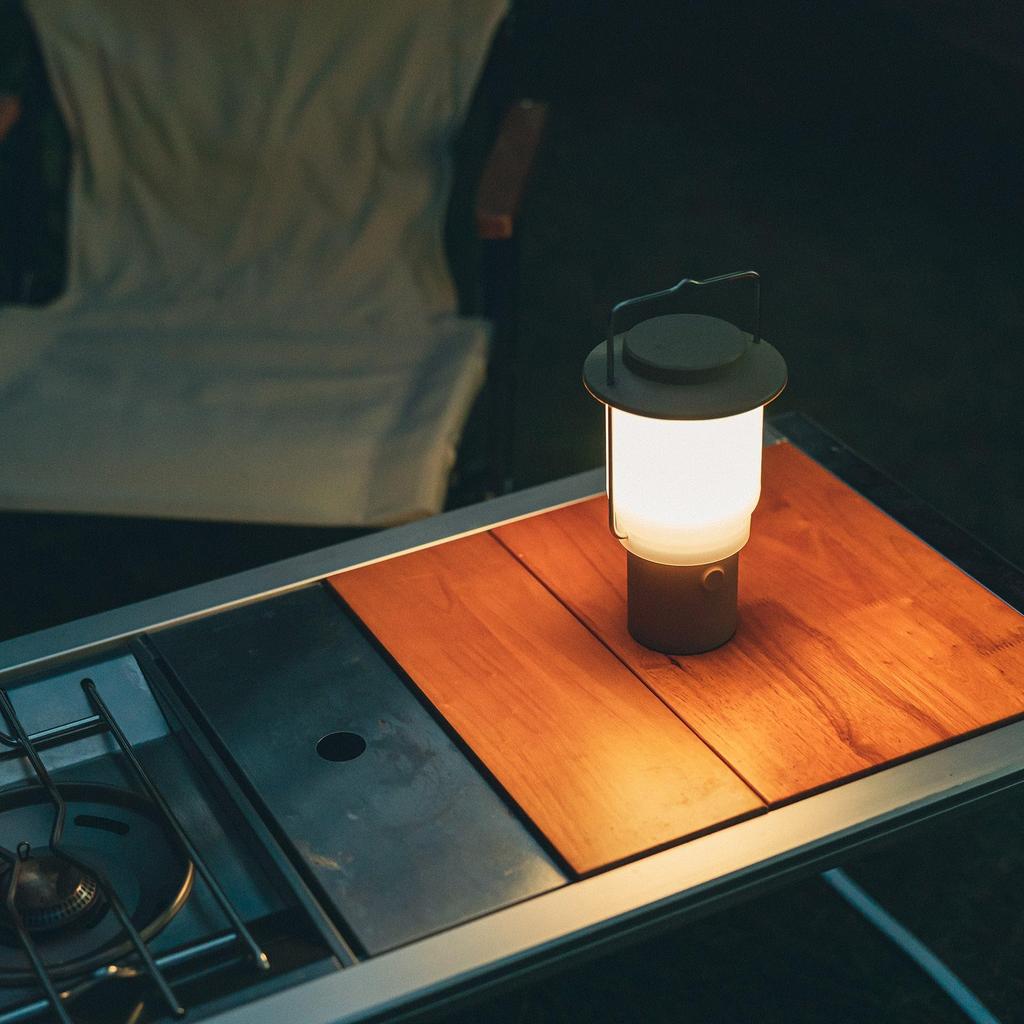 Snow Peak HOME & CAMP Laterne, Khaki, ES-080-KH, Batteriebetrieben, für Outdoor-Camping