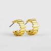 Creative Metal Gold Plated Open Circle Earring Multi-layer Geometric C-shape Hoop Earrings for Women Vintage Classic Jewelry