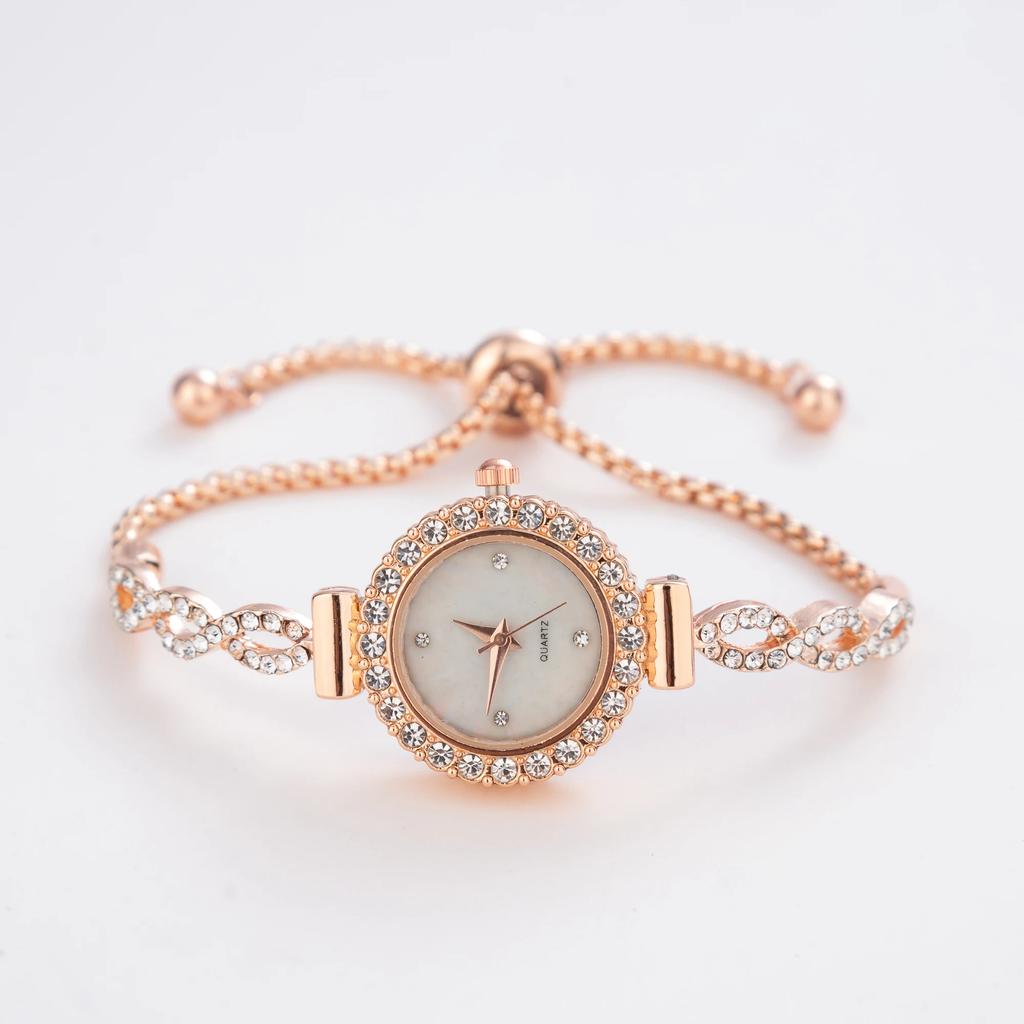 Women's Small Dial Wristwatch Female Bracelet Watch Quartz Leisure Popular Elegant Clock Golden Relojes Hour Ladies