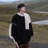 Boy's Color-Block Sweater: Trendy Loose-Fit Casual Pullover for Autumn/Winter