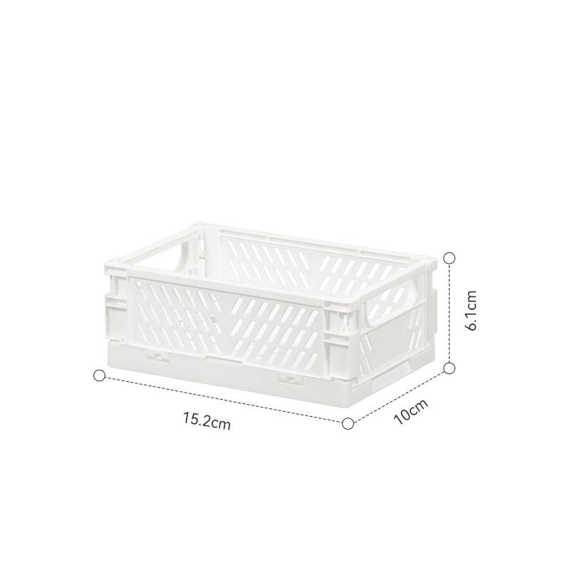 

Small Pastel Plastic Storage Baskets, Collapsible Crates for Organizing, Space-Saving Mini Bins for Classroom, Kitchen, Office,