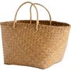 Siam Kachu Basket Bag, Handmade with Seagrass, Made In Thailand (Square, Large)