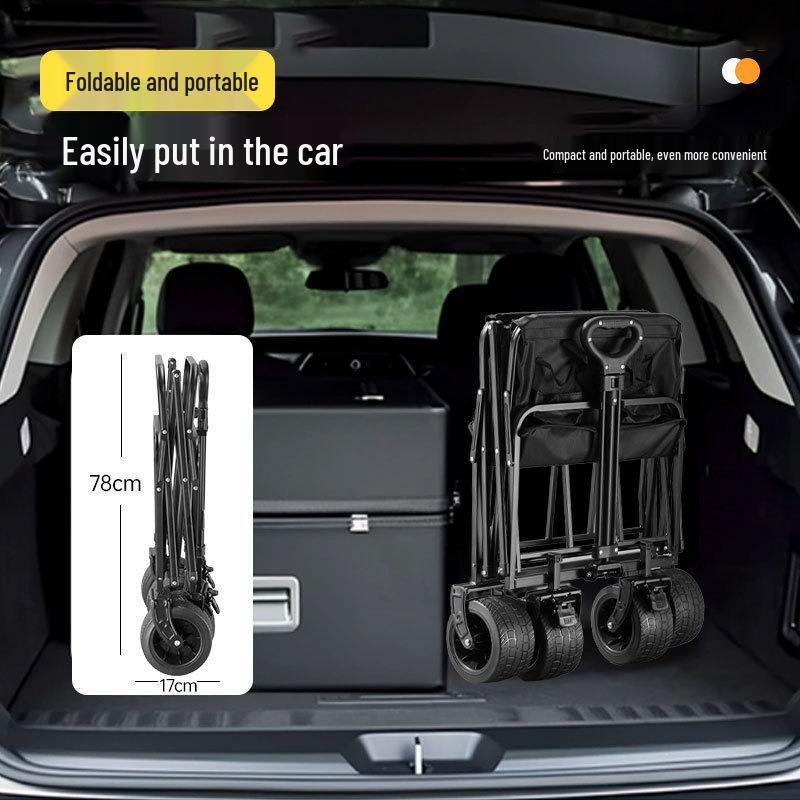 Portable Folding Camping Trolley for Outdoor and Grocery Use