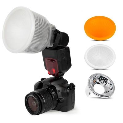 Universal Cloud White Lambency Flash Diffuser Cover Set for Flash Speedlite