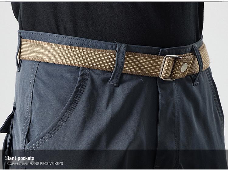 Herren Slim Fit Straight Leg Cargohose - Vielseitige Mehrfach-Taschen Freizeitbekleidung