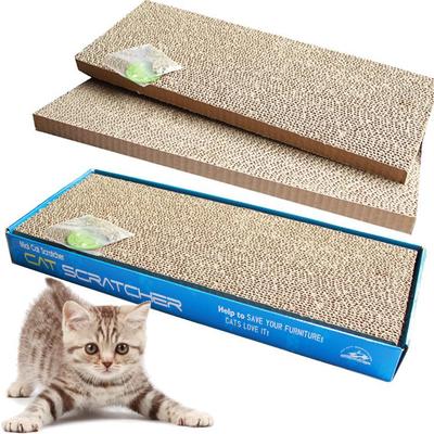 Double-Sided Corrugated Cat Scratching Board - Durable Toy for Nail Grinding and Play