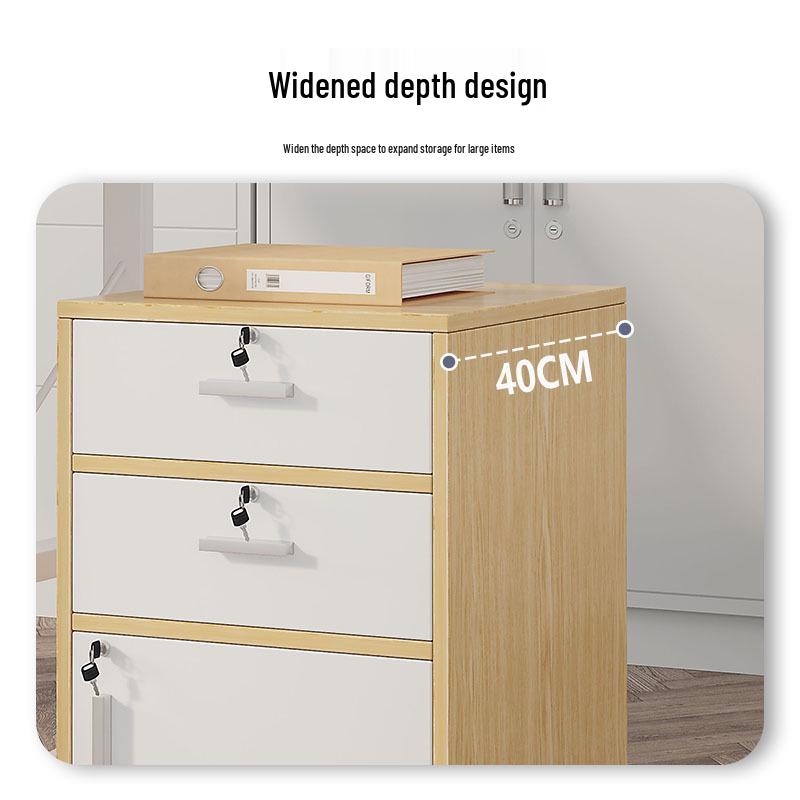 Modern Minimalist Filing & Archive Cabinet with Lock for Home & Office Storage