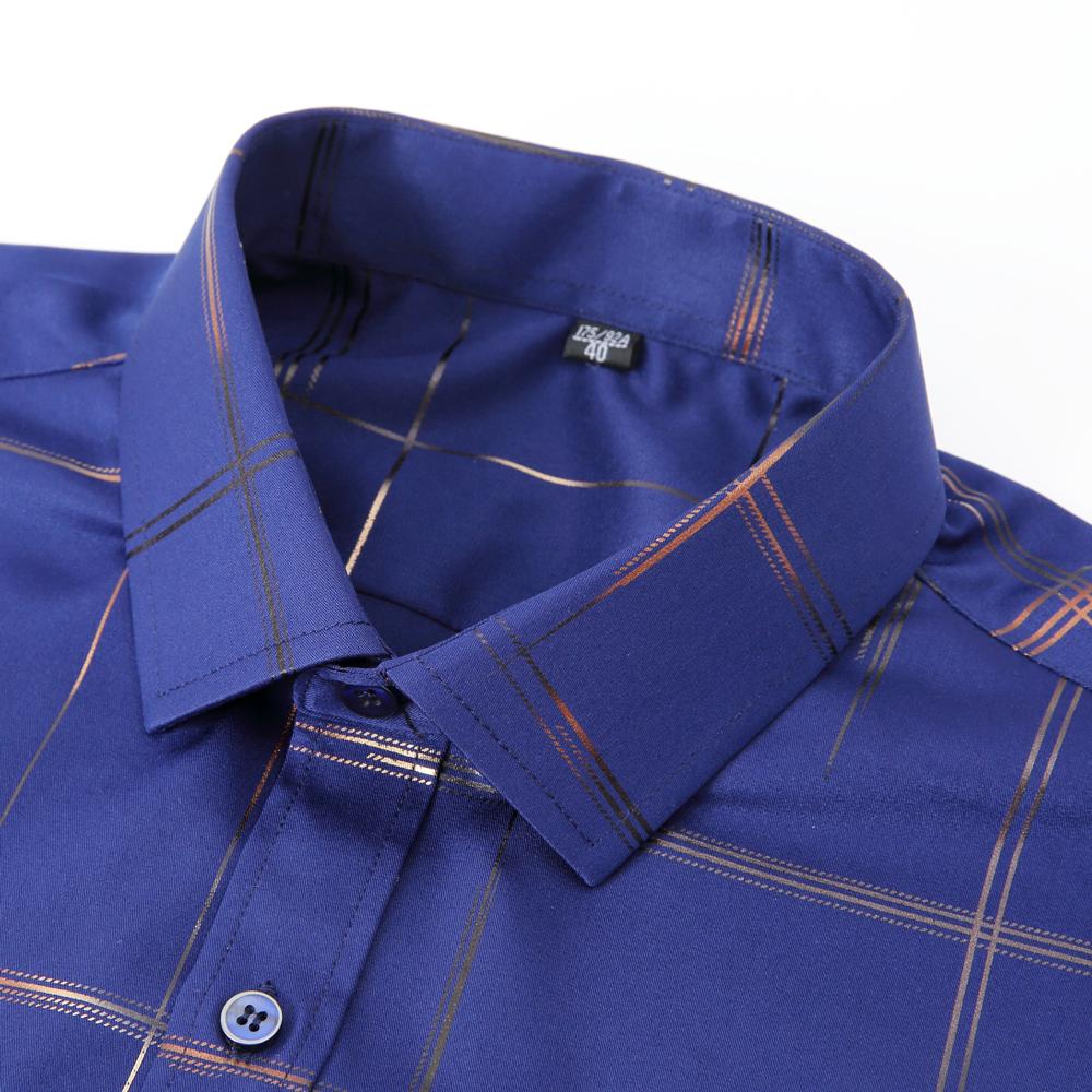 Herren Stilvolles Hemd mit Streifenmuster, Lässiges Atmungsaktives Button-Up Langarmhemd Pflegeleicht für Outdoor-Aktivitäten, Herrenbekleidung