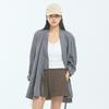 LEESLE Breeze Jeogori — Korean Modern Hanbok Shirt Jacket | Lightweight Sheer Summer Blouse | Sky Blue / White / Grey