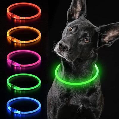 Led köpek tasması Aydınlık Usb Kedi köpek tasması 3 Modu Led ışık Parlayan Kaybını Önleme Köpekler için LED Yaka Pet Köpek Aksesuarları