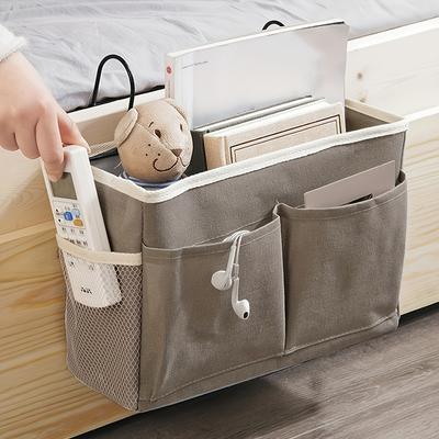 Dorm Bedside Hanging Bag Multifunctional Storage Organizer for Book Stationery with Pockets Space Saving for College Dormitories